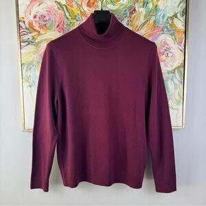 Nordstrom 100% Merino Wool Mock Neck Sweater Burgundy Men’s L